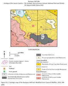 Map of geology at Bumpass Hell