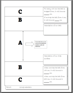 screenshot of a page with rows: top C to middle A to bottom C, plus instructions.